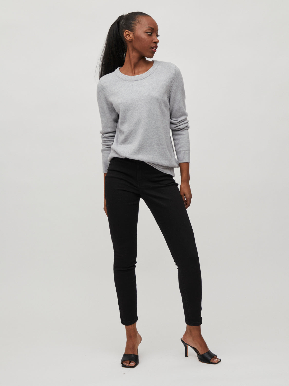 VIRIL Pullover - Light Grey Melange